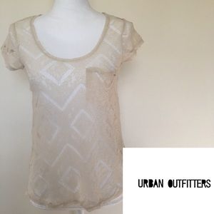 Kimchi Blue Beige Lace Tee